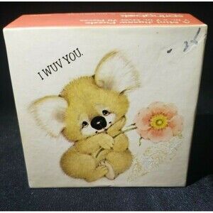 Vtg Hallmark Springbok Mini Jigsaw Puzzle 1977 Love Koala Bear Valentines Day
